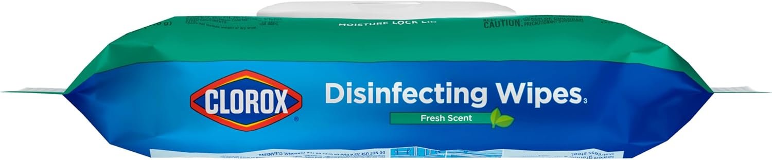 Clorox Disinfecting Wipes, Bleach Free Cleaning Wipes, Household Essentials, Fresh Scent, Moisture Seal Lid, 75 Wipes, Pack of 3 (New Packaging) - Image 12