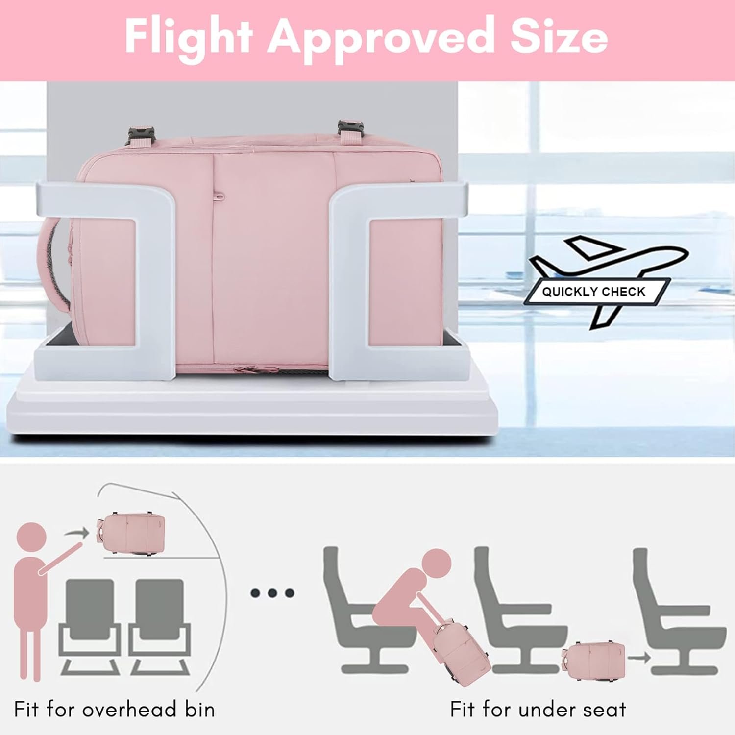 Taygeer Travel Backpack for Women, Carry On Backpack with USB Charging Port & Shoe Pouch, TSA 15.6inch Laptop Backpack Flight Approved, Nurse Bag Casual Daypack for Weekender Business Hiking, Pink - Image 3