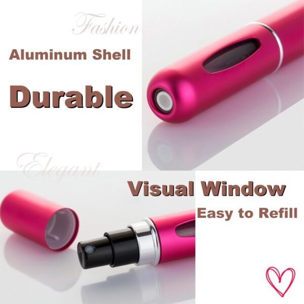 Travel Mini perfume Refillable Atomizer Container, Portable, Travel Size, Scent Pump Case, Fragrance Empty spray bottle for Traveling and Outgoing 5ml (2Pcs) - Image 4