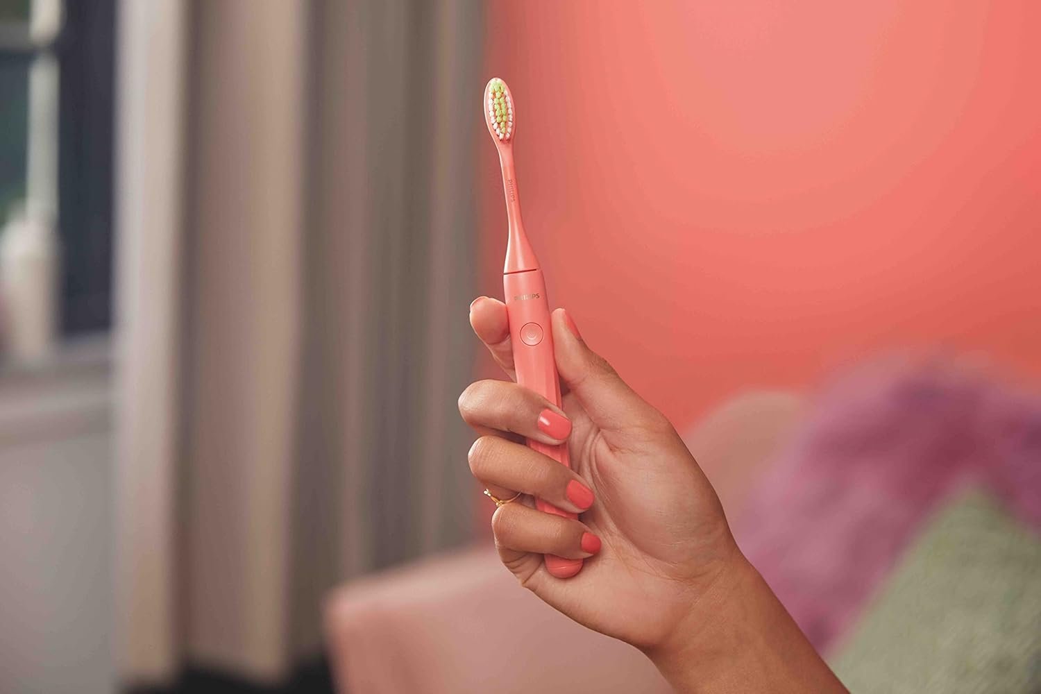 Philips One by Sonicare Battery Toothbrush, Brush Head Bundle, Miami Coral, BD1001/AZ - Image 11