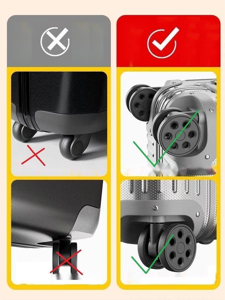 16Pcs Luggage Wheel Covers, Luggage Suitcase Wheels Protector Covers, Luggage Caster Silicone Cover, Carry on Luggage Wheel Protective Covers for Most Luggage Wheel (BLACK) - Image 3
