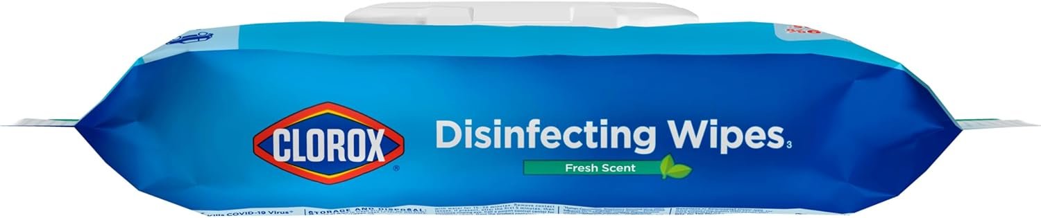 Clorox Disinfecting Wipes, Bleach Free Cleaning Wipes, Household Essentials, Fresh Scent, Moisture Seal Lid, 75 Wipes, Pack of 3 (New Packaging) - Image 13