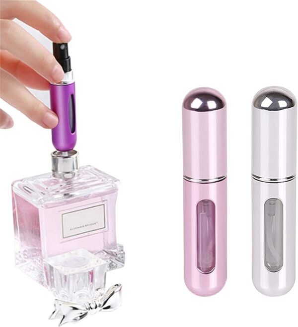 Travel Mini perfume Refillable Atomizer Container, Portable, Travel Size, Scent Pump Case, Fragrance Empty spray bottle for Traveling and Outgoing 5ml (2Pcs) - Image 7