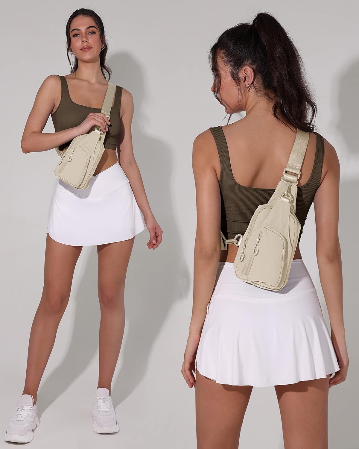 ODODOS Daily Sling Bag with Adjustable Straps Crossbody Chest Bag Lightweight Small Backpack for Casual Traveling Hiking - Image 2