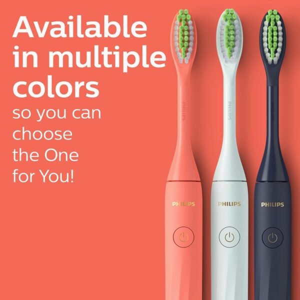 Philips One by Sonicare Battery Toothbrush, Brush Head Bundle, Miami Coral, BD1001/AZ - Image 7