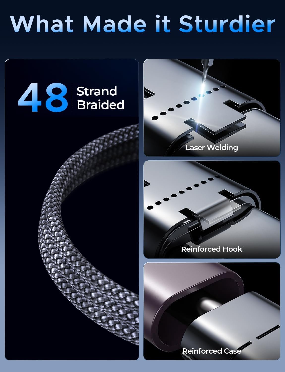 Upgraded 3 in 2 USB C Cable for Apple Watch Charger iPhone Charger USB C Multi Fast Charging Cable Compatible with iWatch Ultra/SE/9/8/7/6/5/4/3/2/1 & iPhone 15/14/13/12/11/Galaxy S23-4FT - Image 8