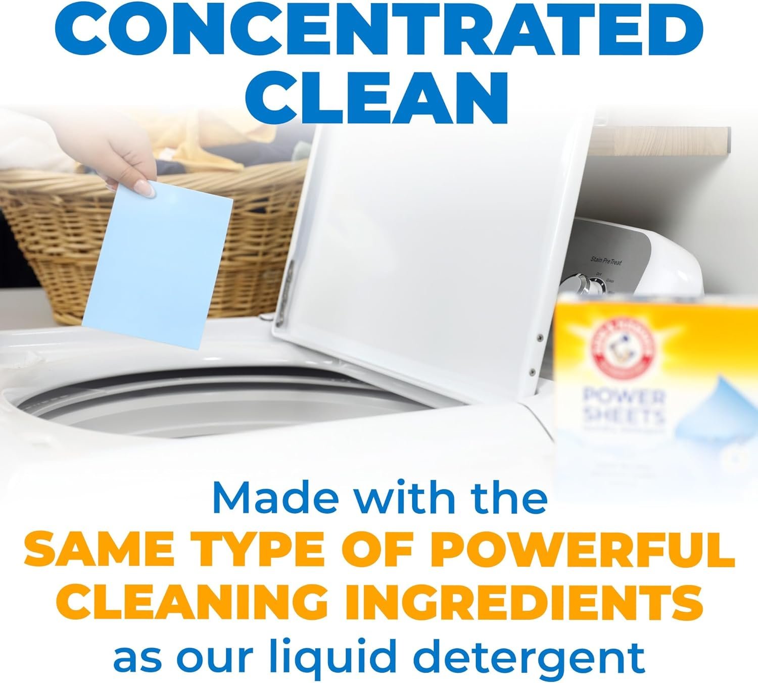 Arm & Hammer Power Sheets Laundry Detergent, Fresh Linen 50ct, up to 100 Small Loads (Packaging may vary) - Image 5