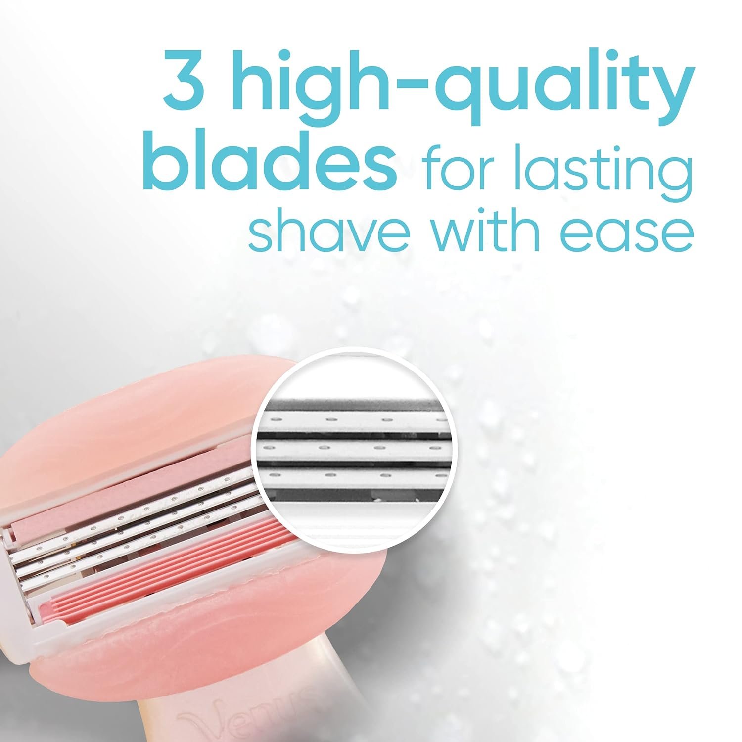 Gillette Venus Mini ComfortGlide White Tea Razors for Women, Includes 1 Mini Handle + 3 Refills + 1 Case - Image 6