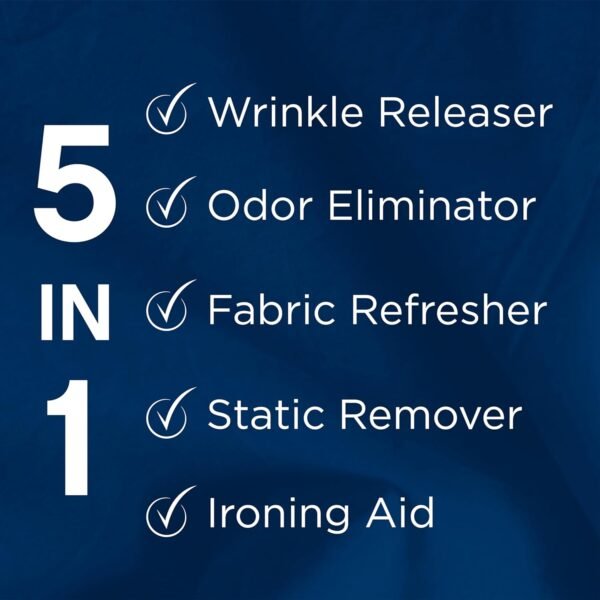 Downy Wrinkle Releaser Spray | All In One Wrinkle Release Spray Travel Size, Odor Eliminator, Static Remover | Fabric Refresher & Ironing Aid for Clothes | 3 Fl Oz (Pack of 3), Crisp Linen Scent - Image 6