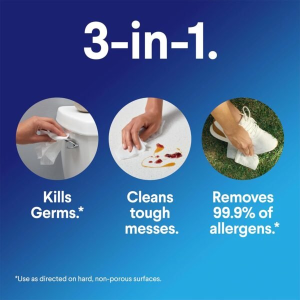 Clorox Disinfecting Wipes, Bleach Free Cleaning Wipes, Household Essentials, Fresh Scent, Moisture Seal Lid, 75 Wipes, Pack of 3 (New Packaging) - Image 4